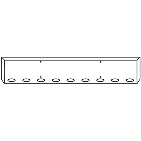 Western Star 4700SF 22 Inch Texas Chrome Bumper W/ Boxed Ends & 9 M1 - P1 Light Holes By Valley Chrome
