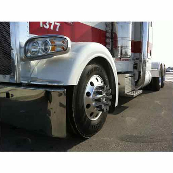 Fiberglass Front Fender With 4.5 Inch Sidewall, Driver Side For Peterbilt 388, 389