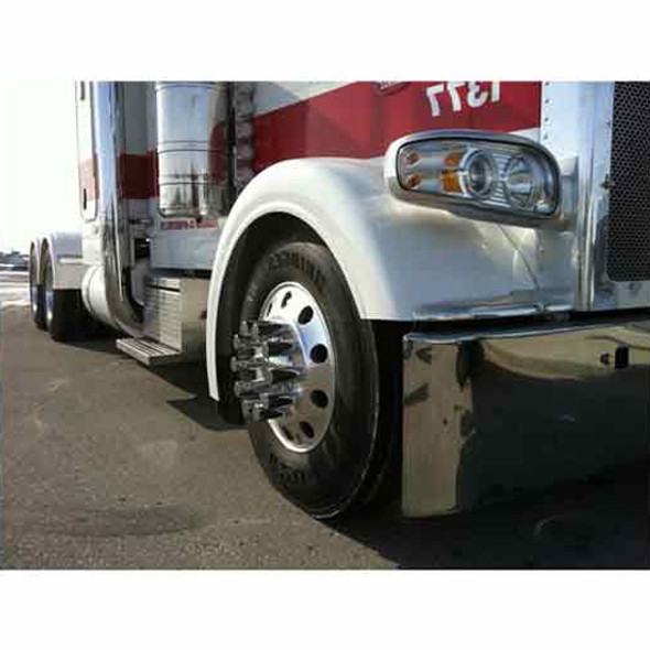 Fiberglass Front Fender With 4.5 Inch Sidewall, Passenger Side For Peterbilt 388, 389