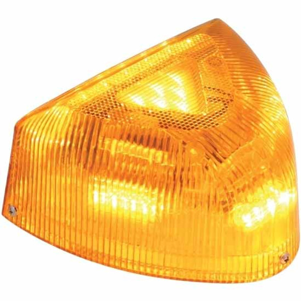 37 Diode Amber LED Turn Signal LED Light For Peterbilt 357, 365, 367,378, 379 With Amber Lens & Clear Base