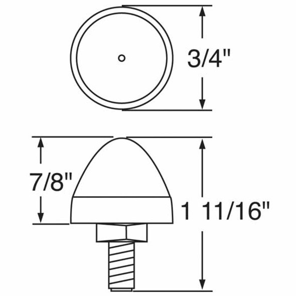 Amber LED Bullet Light License Plate Fasteners 2 Pack