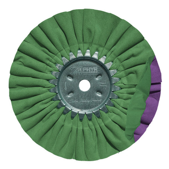 10" Airway Purple/Green Smooth Cut Buffing Wheel