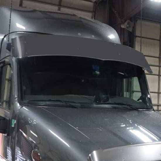 Chrome Shop Mafia Aluminum 15.5 Inch Dropped Curve Pointed Visor For Peterbilt 567, 579