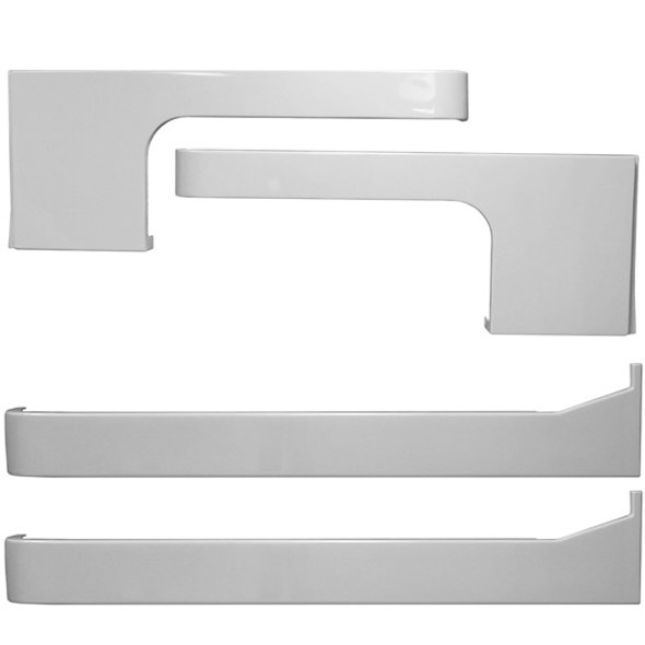 Chrome Shop Mafia Aluminum 5 X 70 Inch Cab-Cowl & Sleeper Panel W/ Extenders - Blank For Peterbilt 378, 379