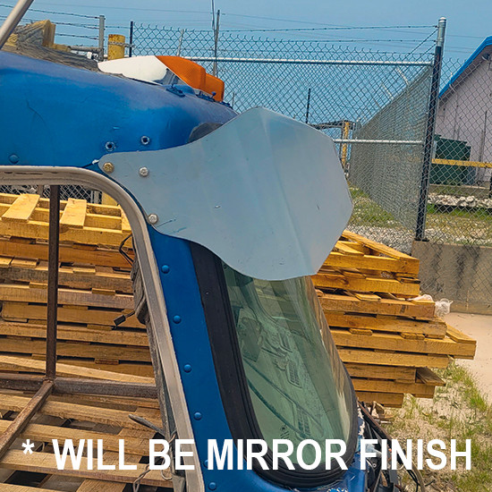 11 X 7 Inch Bowtie Visor W/ Center Bracket For Kenworth