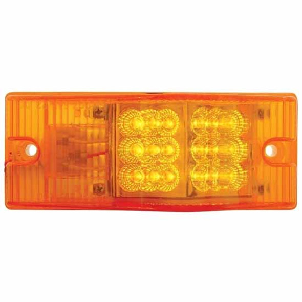 18 Diode Amber LED Marker, Park And Turn Signal Light W/ Amber Lens And Built In Reflector