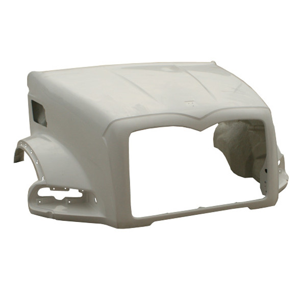 BESTfit Fiberglass Hood Shell W/ Hinge Bar Replaces 23243052 For Mack Granite SBA 2007-Newer