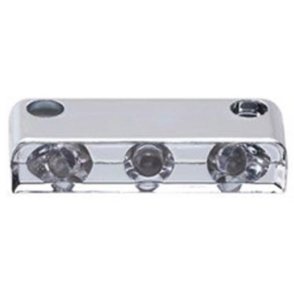 3 LED Chrome Step Light - Amber LED