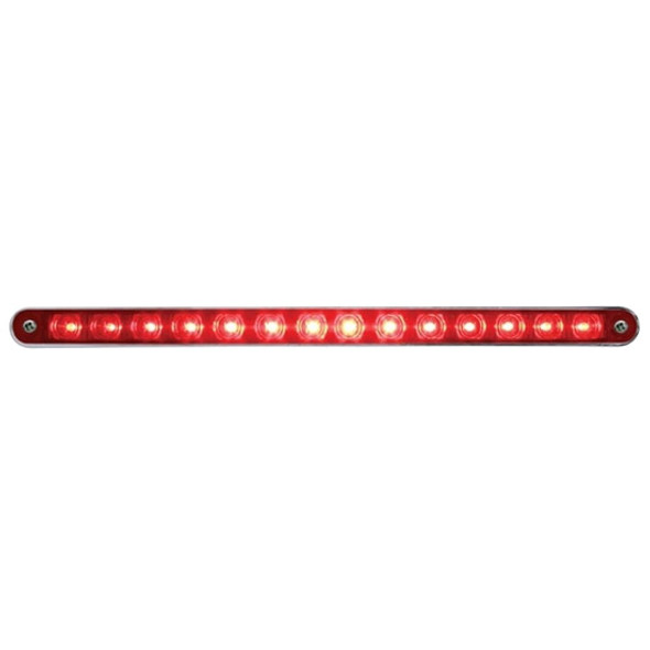 12 Inch 14 Diode Stop, Turn & Tail Light Bar - Red LED / Red Lens