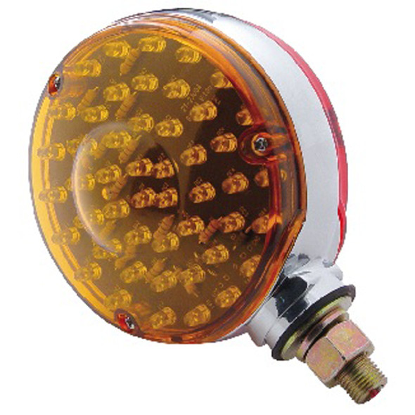 Double Face 40/48 LED Turn Signal Light W/ Amber & Red LED/ Amber & Red Lens