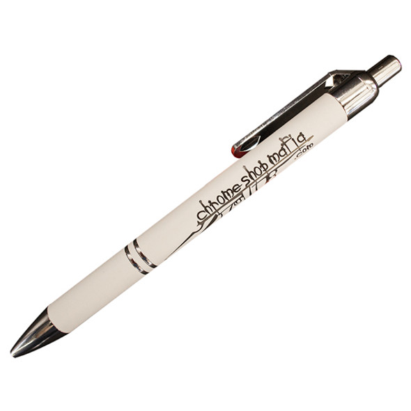 White Chrome Shop Mafia Logo Pen