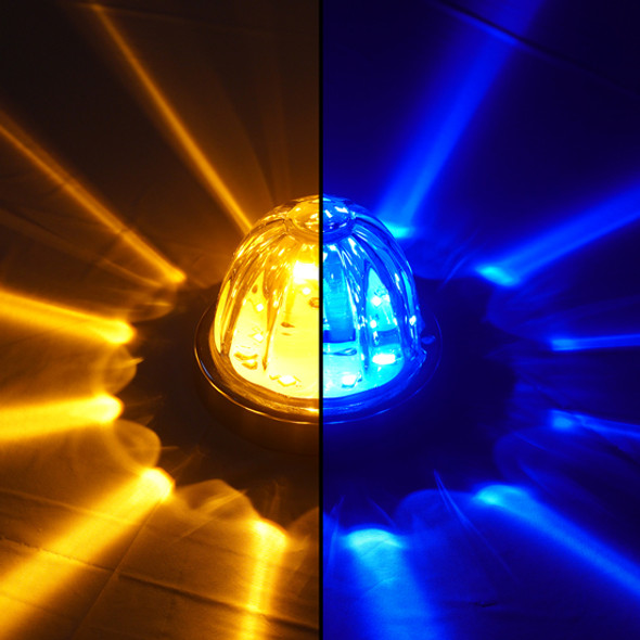 Legendary Extreme Large Glass Watermelon Amber/Blue - Dual Function W/ Aluminum Bezel LED Light - Each