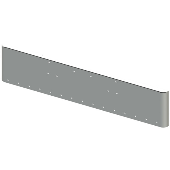 Peterbilt 357, 378, 379 SBA 20 Inch Texas Chrome Bumper W/ Rolled Ends - 15 Rnd 3/4 Inch Light Holes