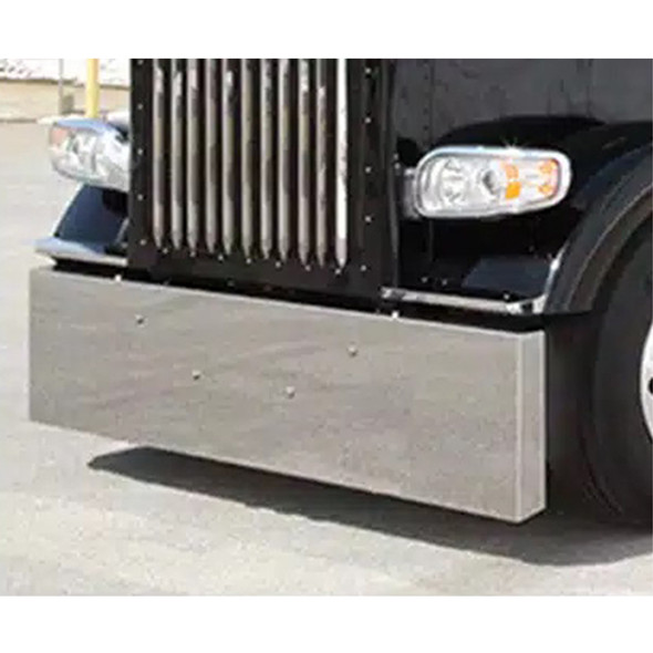 Peterbilt 389 22 Inch Stainless Steel Standard Boxed End Bumper Peterbilt 389 22 Inch Stainless Steel Standard Boxed End Bumper