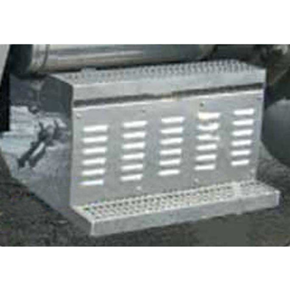 Peterbilt 379 Stainless Steel Battery Box Cover With Louvers