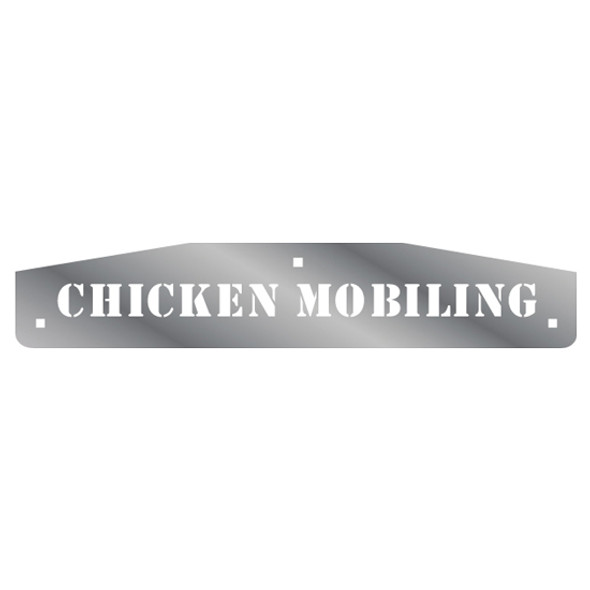 Stainless Steel "CHICKEN MOBILING" Cutout Mud Flap Weights