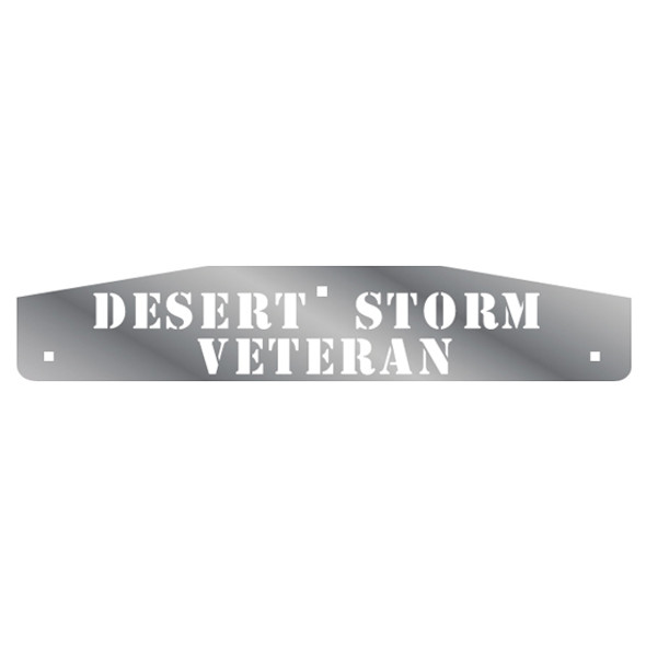 Stainless Steel "DESERT STORM VETERAN" Cutout Mud Flap Weights