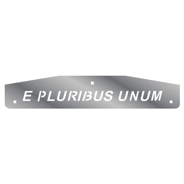 Stainless Steel "E PLURIBUS UNUM" Cutout Mud Flap Weights