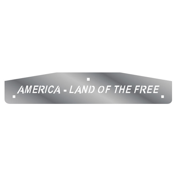 Stainless Steel "AMERICA - LAND OF THE FREE" Cutout Mud Flap Weights