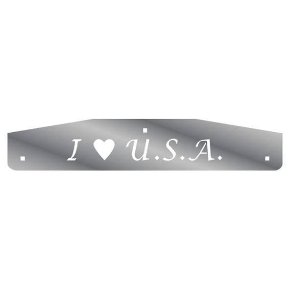 Stainless Steel "I LOVE U.S.A." Cutout Mud Flap Weights
