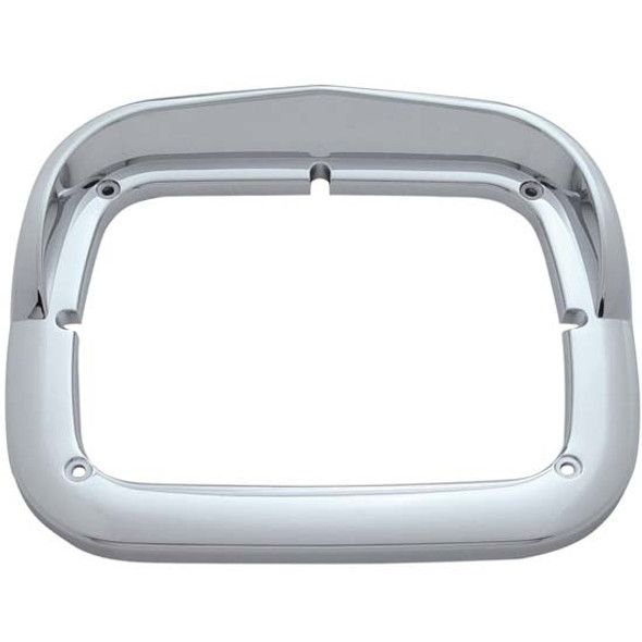 Chrome Single Rectangular Headlight Bezel W/ Bezel, 6 X 8 Inch
