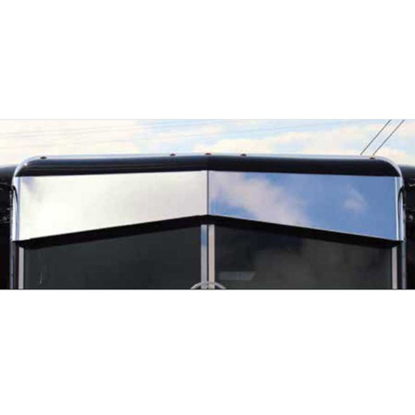 Peterbilt Ultra Cab & Flat Top 11.5 Inch Stainless Steel Darwin Untie Visor Peterbilt Ultra Cab & Flat Top 11.5 Inch Stainless Steel Darwin Untie Visor