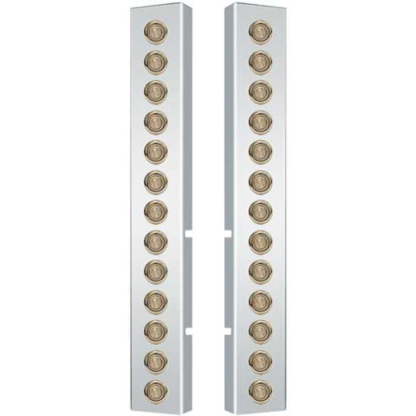 Stainless Steel Air Cleaner Panels for Peterbilt 388/389 with 15-Inch Donaldson Premium Air Cleaners Stainless Steel Air Cleaner Panels for Peterbilt 388/389 with 15-Inch Donaldson Premium Air Cleaners