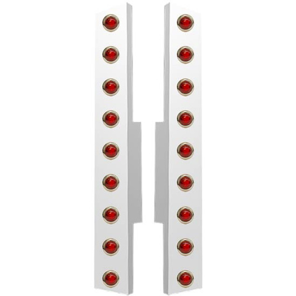 Rear Air Cleaner Light Box Kit with 9 Red Bullseye Lights for Peterbilt 377, 378, 379