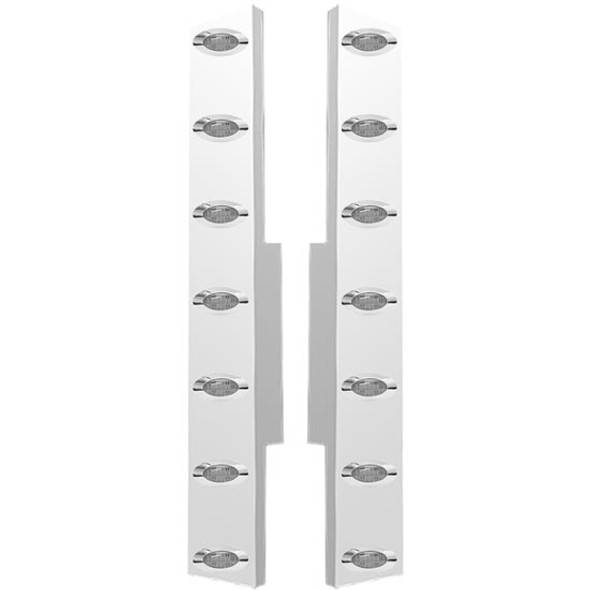 Stainless Steel Rear Air Cleaner Panels with Light Options for Peterbilt 388/389 with 15-Inch Donaldson Premium Air Cleaners Stainless Steel Rear Air Cleaner Panels with Light Options for Peterbilt 388/389 with 15-Inch Donaldson Premium Air Cleaners