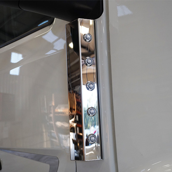 Peterbilt 579 Gen II 2022-Current CSM 18 Inch 304 SS Front Of Door Light Panels