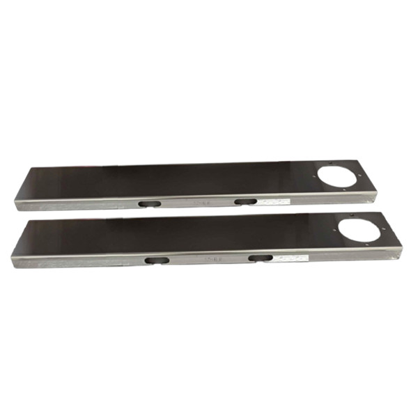 Peterbilt 378 & 379 15 Inch Stainless Steel Front Air Cleaner Panel W/ 2 Watermelon Light Holes- Straight Style