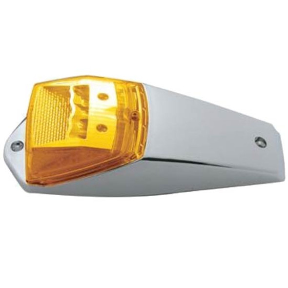 Chrome Amber LED Cab Light 17 Diode W/ Amber Lens & Reflector - Sold Each