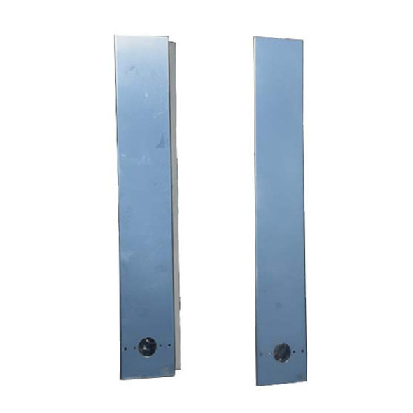 Valley Chrome Stainless Steel Front Air Cleaner Panels W/ 2 Watermelon Light Holes For Peterbilt 389