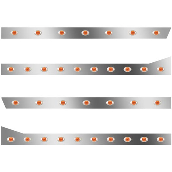 Peterbilt 3 In. Std Cab Panels W/ 34 P3 Amber/Amber Lights  For  389 Glider W/ 70/78 In. Sleeper No Extenders