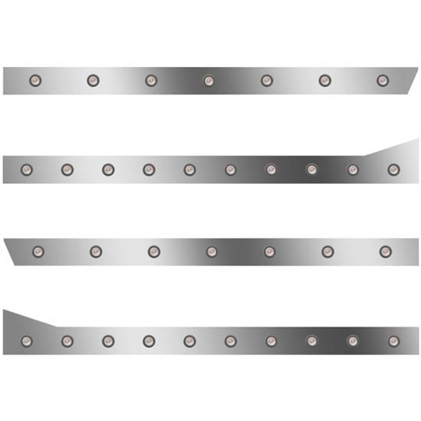 Peterbilt 3 In. Std Cab Panels W/ 34 - 2 Inch Amber/Clear Lights  For 378/379 W/ 70/78 In. Sleeper No Extenders