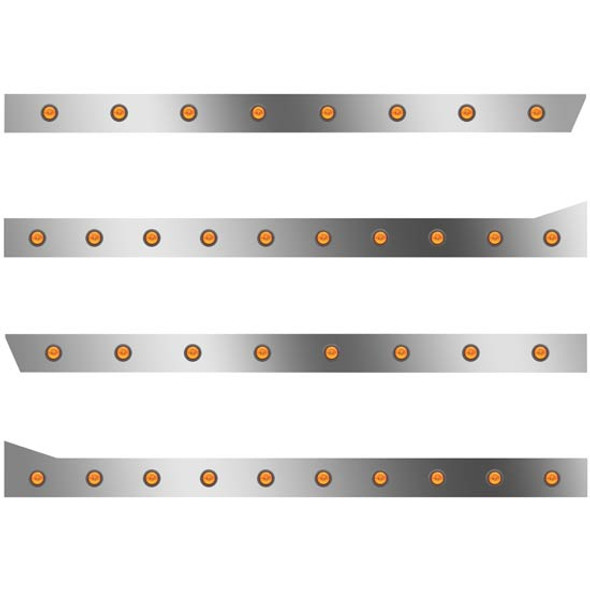 Peterbilt 3 In. Extd Cab Panels W/ 36 - 2 Inch Amber/Amber Lights  For 378/379 W/ 70/78 In. Sleeper No Extenders