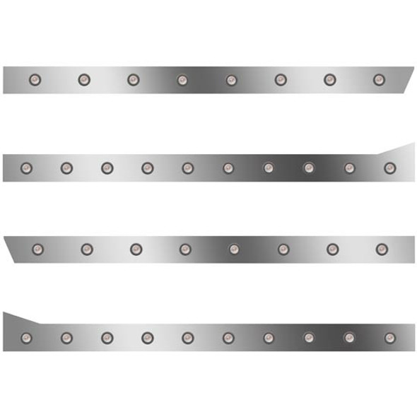 Peterbilt 3 In. Extd Cab Panels W/ 36 - 2 Inch Amber/Clear Lights  For 378/379 W/ 70/78 In. Sleeper No Extenders