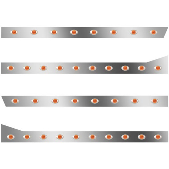 Peterbilt 3 In. Extd Cab Panels W/ 36 P3 Amber/Amber Lights  For 389 Glider W/ 70/78 In. Sleeper No Extenders