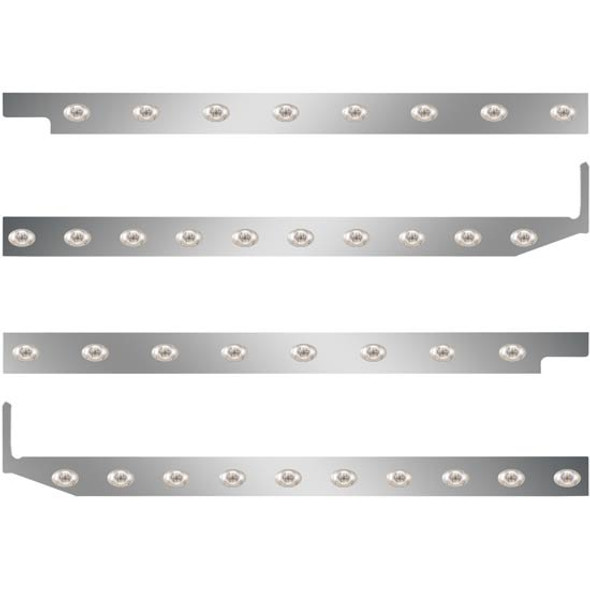 Peterbilt 2.5 Inch S.S. Cab-Sleeper Panels W/ 36 P3 Amber/Clear LEDs  For 567 121BBC, 579 123BBC