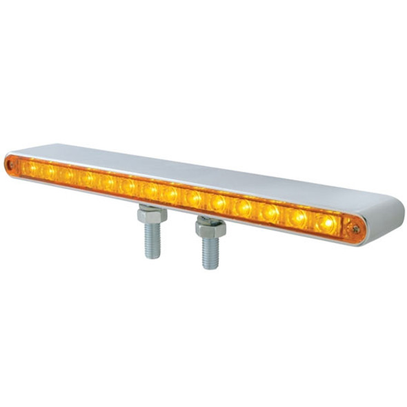 12 Inch 14 LED Double Face Auxiliary Light Bar - Amber & Red LED/ Amber & Red Lens