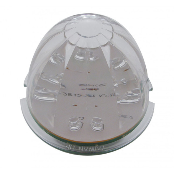 17 LED Flush Mount Watermelon Light Kit W/ Reflective Inner Housing - Amber LED/ Clear Lens