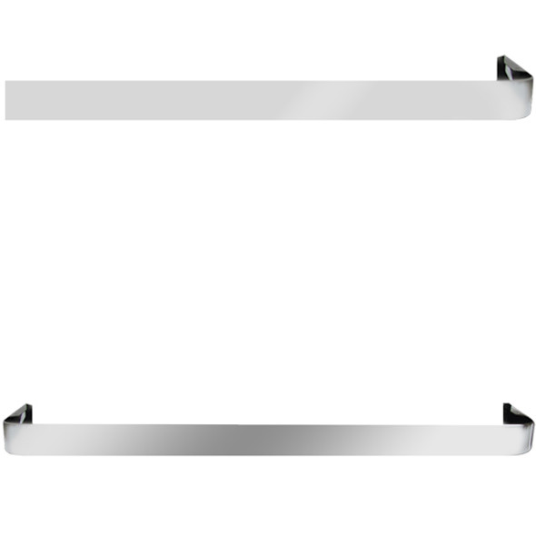 Stainless Steel Blank Standard Straight Cab-Sleeper Panel With Wrap for Peterbilt 388/389 With 63” - 72” Sleepers Without Extenders