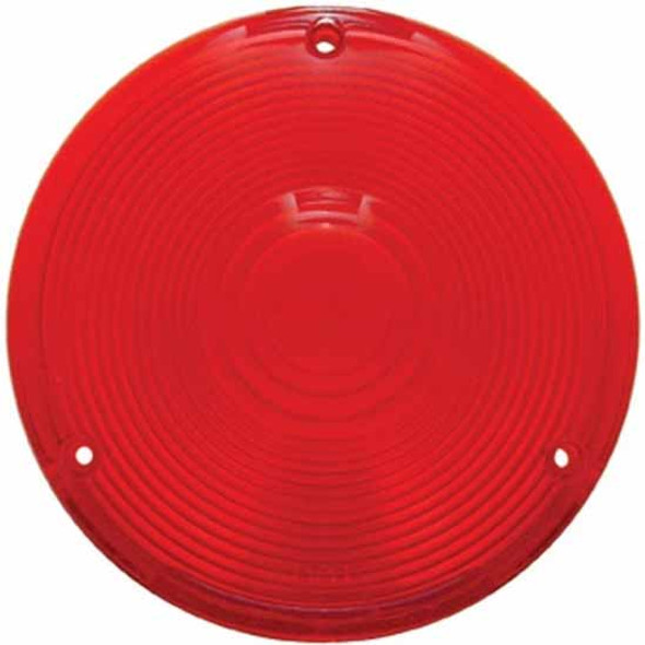 Round Turn Signal Lens Red W/ 3 Screw Mount