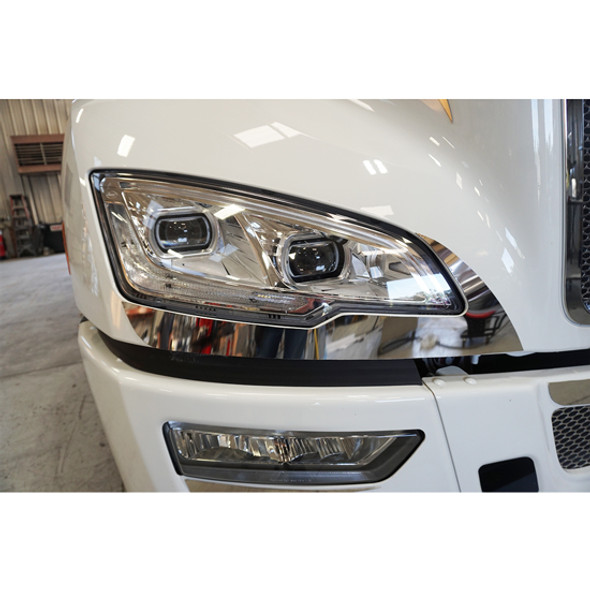 Peterbilt 579 Gen II Stainless Steel Headlight Trim By CSM