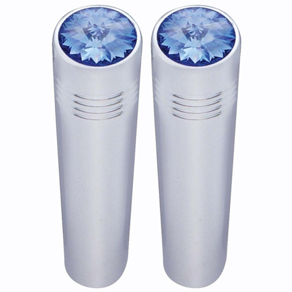 Peterbilt 2.25 Inch Chrome Long Toggle Extension With Blue Jewel  - Pair