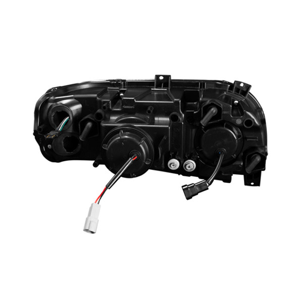 Chrome Projection Headlight with LED Turn Signal and Light Bar - Driver Side