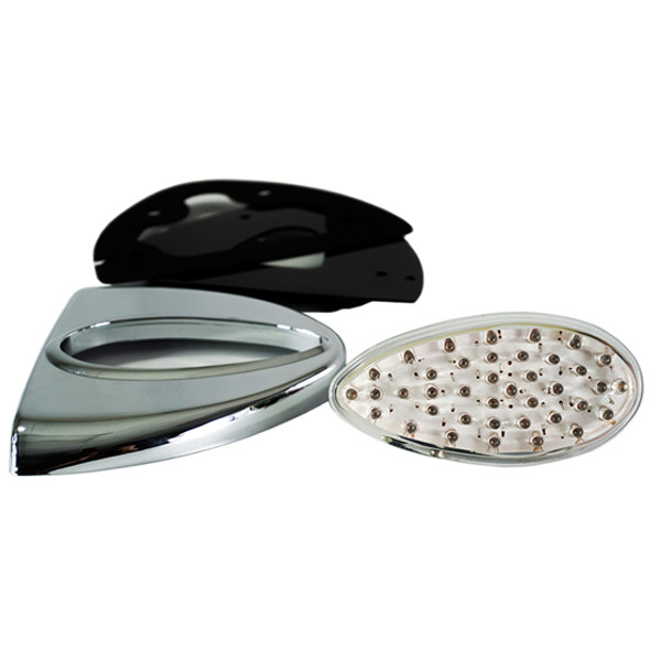 Teardrop Headlight Turn Signal Light Cover with 39 Diode Amber LED and Clear Lens Teardrop Headlight Turn Signal Light Cover with 39 Diode Amber LED and Clear Lens