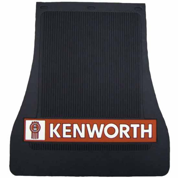 Tapered Black Rubber Kenworth Logo Mud Flap