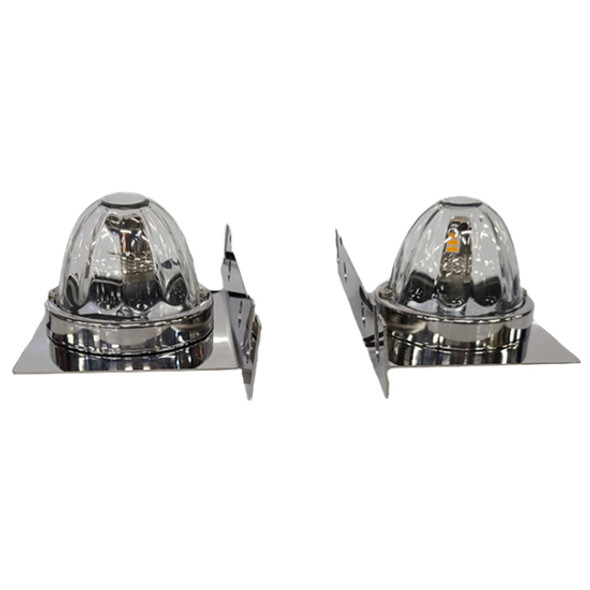 Stainless Steel Rear Air Cleaner Watermelon Light Brackets for Kenworth with 13-Inch Breathers