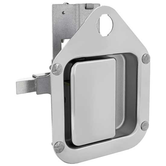 Kenworth W900, T800 Chrome Steel Exterior Sleeper Storage Door Handle W/ Carriage Bolts - Passenger Side